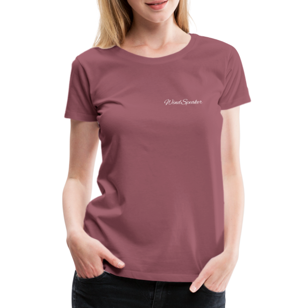 WindSpeaker Women’s Premium T-Shirt (White logo) - mauve