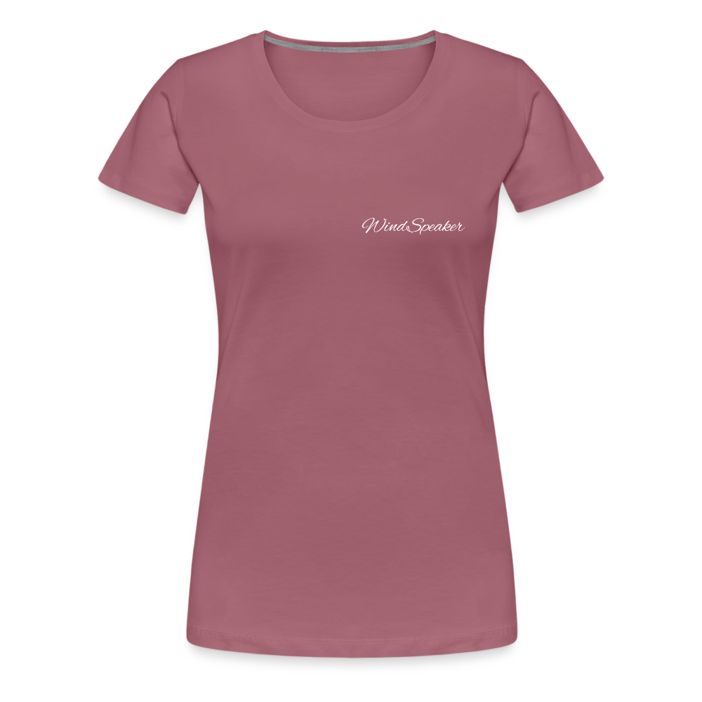 WindSpeaker Women’s Premium T-Shirt (White logo) - mauve