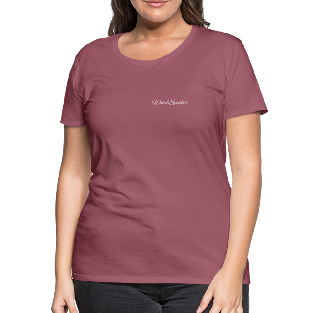 WindSpeaker Women’s Premium T-Shirt (White logo) - mauve
