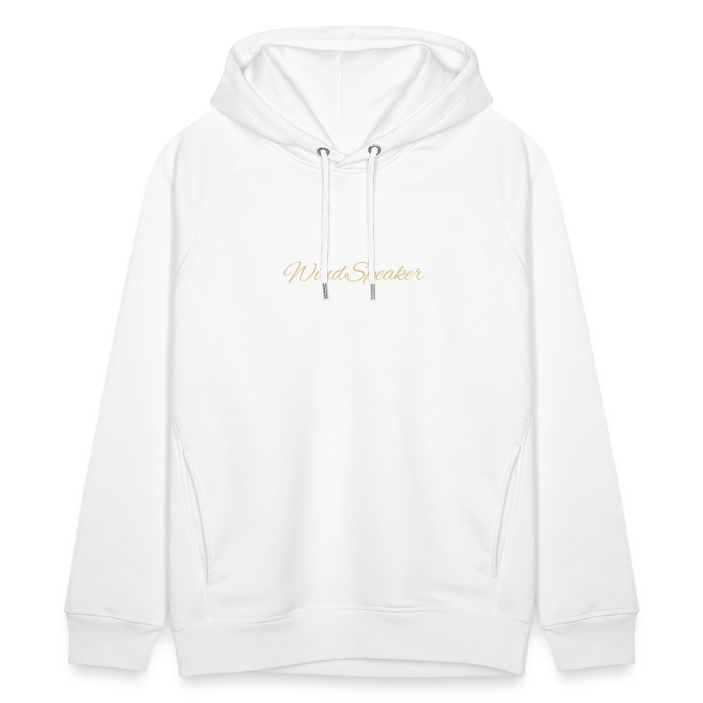 WindSpeaker Unisex Organic Hoodie by Stanley & Stella (Gold logo) - white