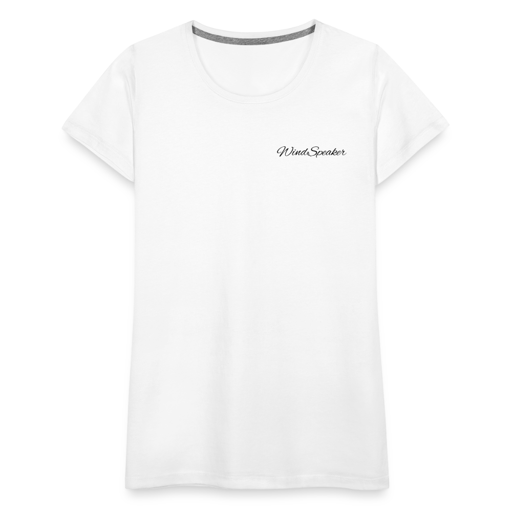 WindSpeaker Women’s Premium T-Shirt (Black logo) - white