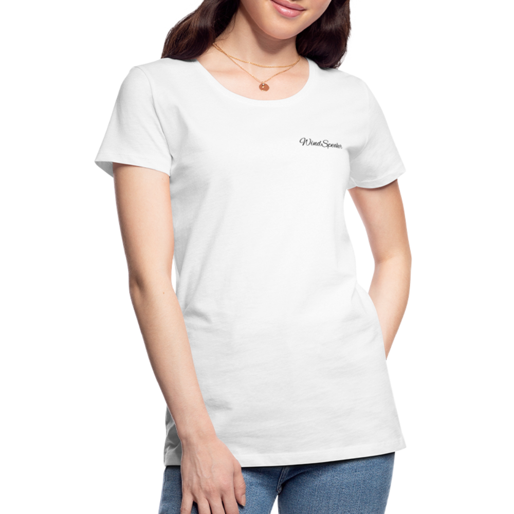 WindSpeaker Women’s Premium T-Shirt (Black logo) - white