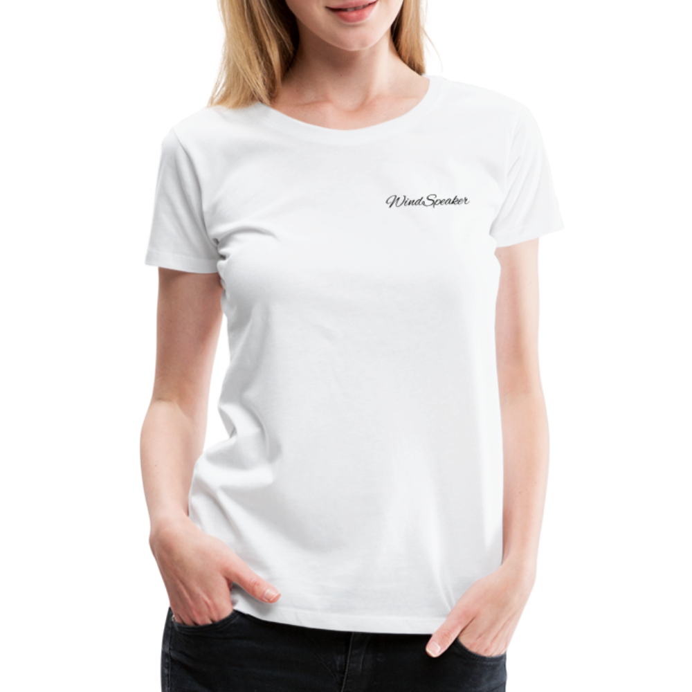 WindSpeaker Women’s Premium T-Shirt (Black logo) - white