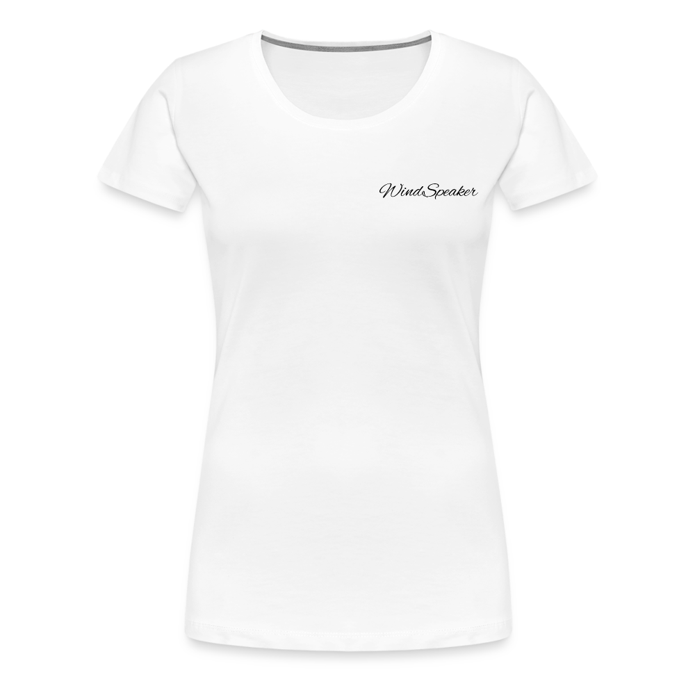 WindSpeaker Women’s Premium T-Shirt (Black logo) - white