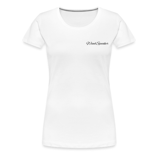 WindSpeaker Women’s Premium T-Shirt (Black logo) - white