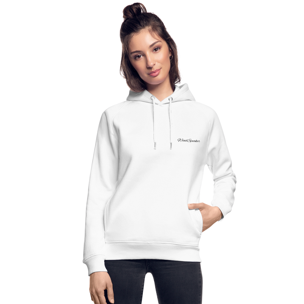 WindSpaker Unisex Organic Hoodie by Stanley & Stella (5 x Black logo) - white
