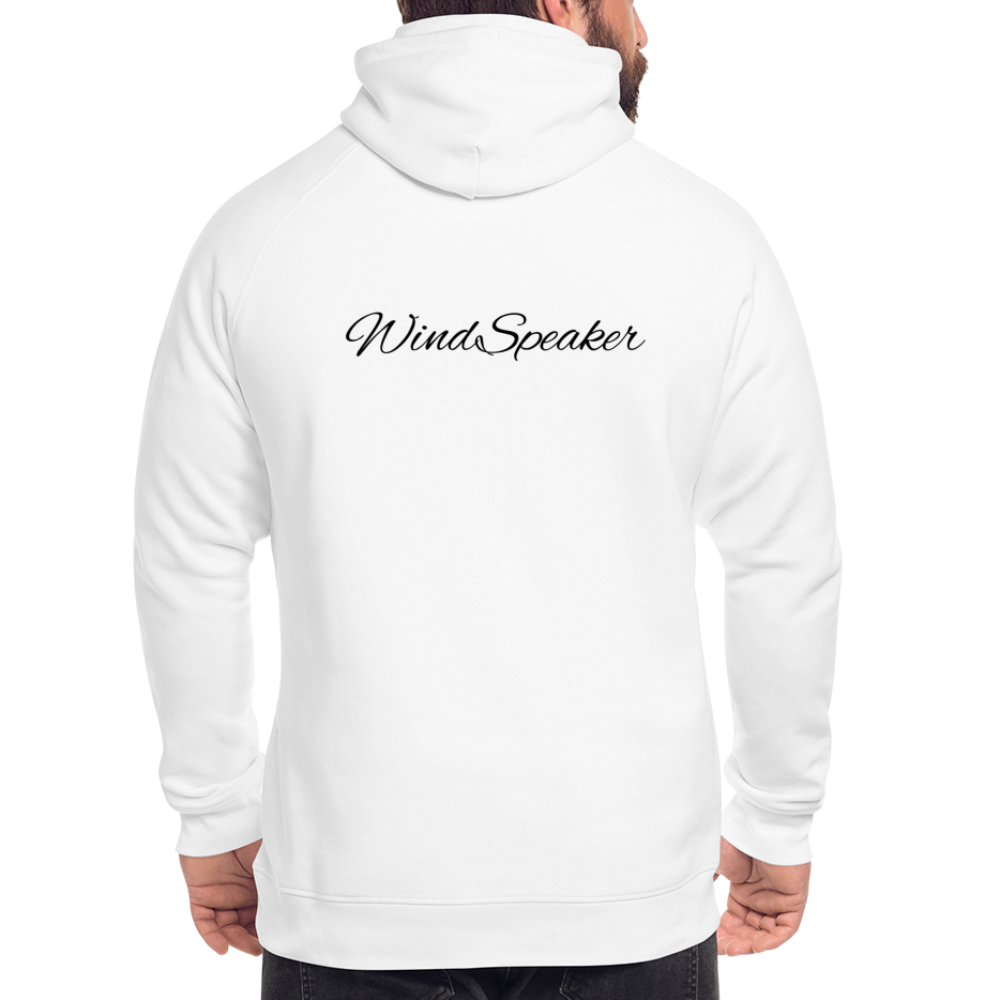 WindSpaker Unisex Organic Hoodie by Stanley & Stella (5 x Black logo) - white