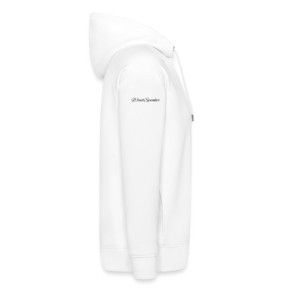WindSpaker Unisex Organic Hoodie by Stanley & Stella (5 x Black logo) - white