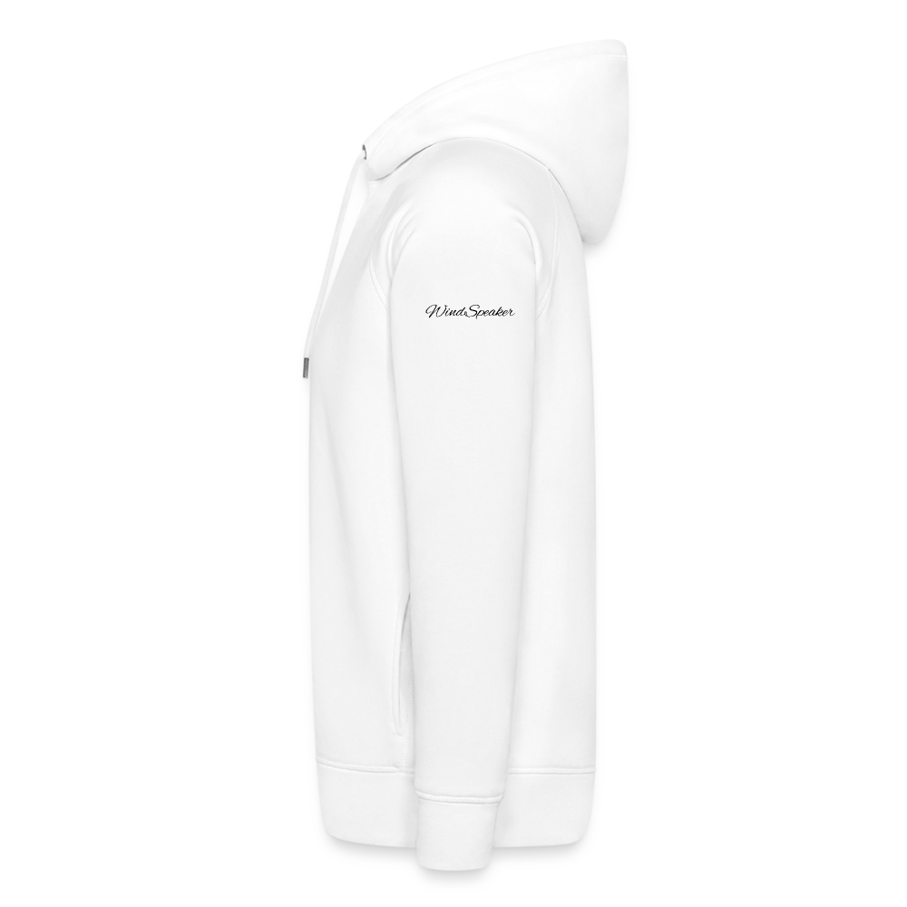 WindSpaker Unisex Organic Hoodie by Stanley & Stella (5 x Black logo) - white