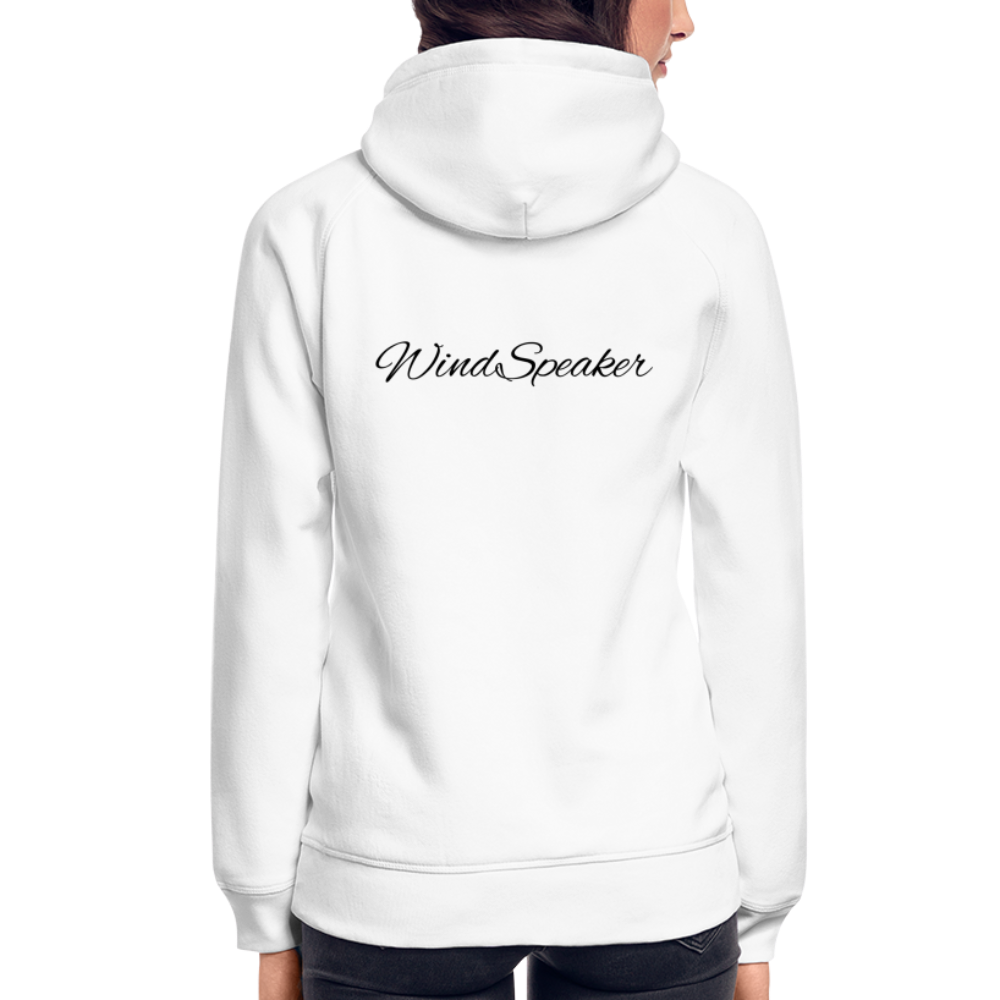 WindSpeaker Unisex Organic Hoodie by Stanley & Stella (2 x Black logo) - white