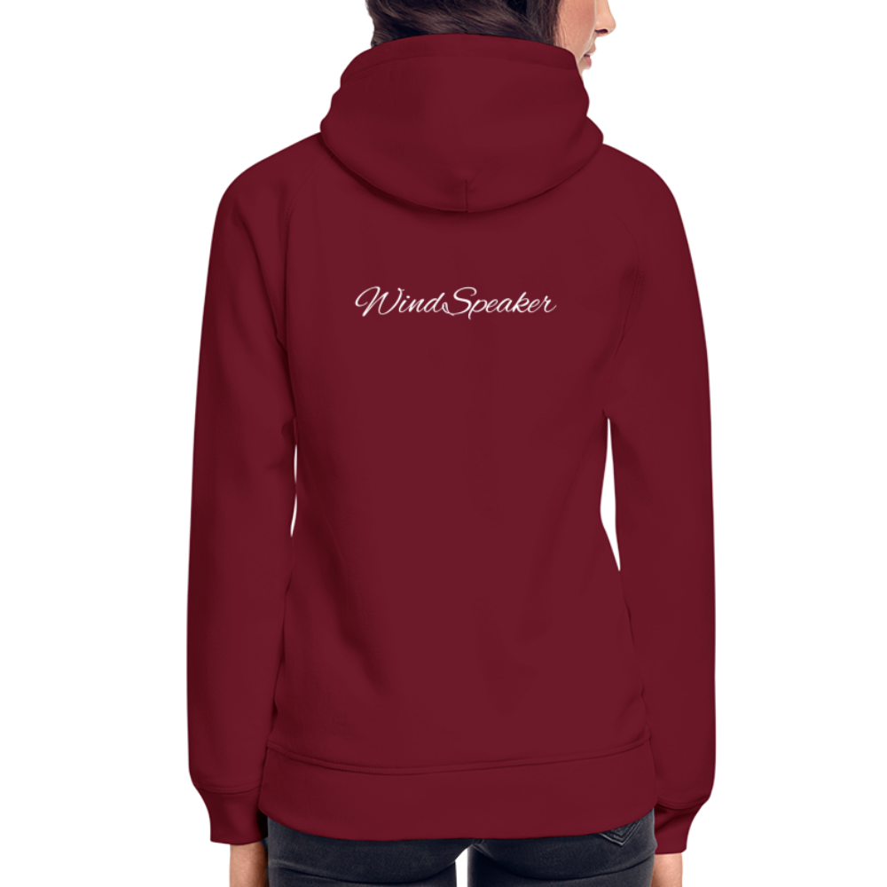 WindSpeaker Unisex Organic Hoodie by Stanley & Stella (2x White logo) - burgundy