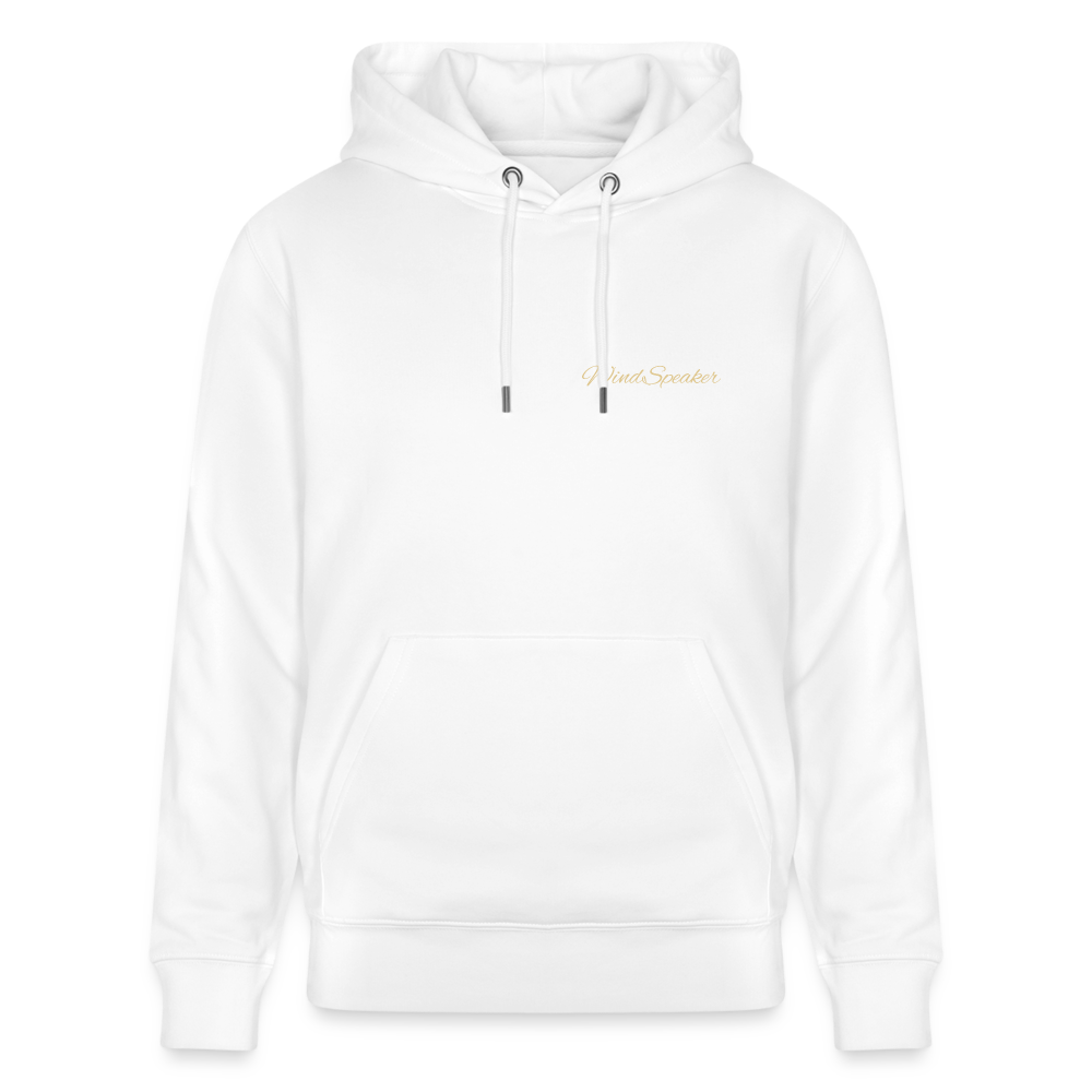 WindSpeaker Stanley/Stella CRUISER Unisex Organic Hoodie (2x Gold logo) - white