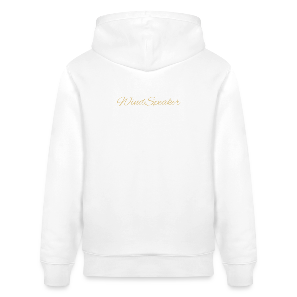WindSpeaker Stanley/Stella CRUISER Unisex Organic Hoodie (2x Gold logo) - white