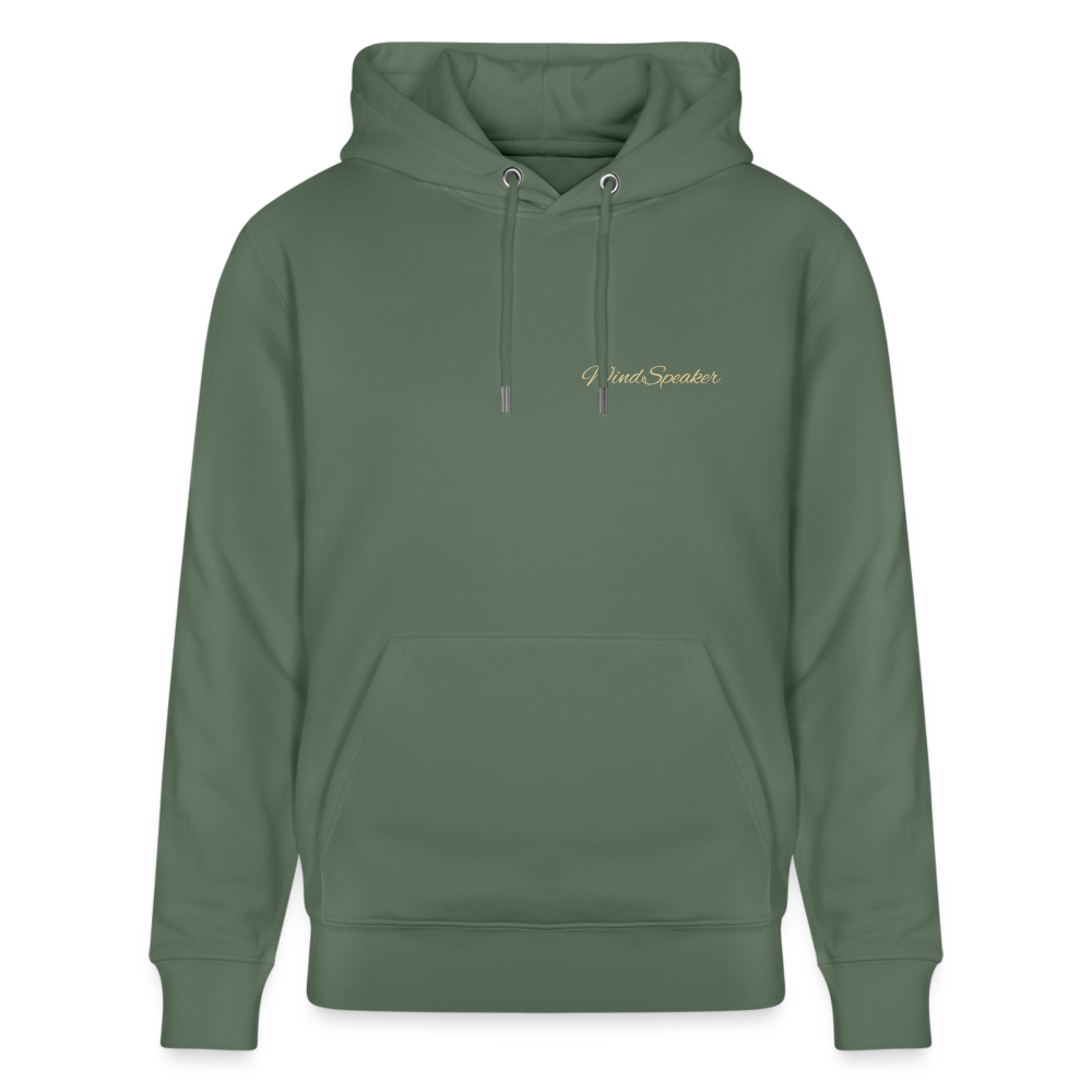 WindSpeaker Stanley/Stella CRUISER Unisex Organic Hoodie (2x Gold logo) - cypress green