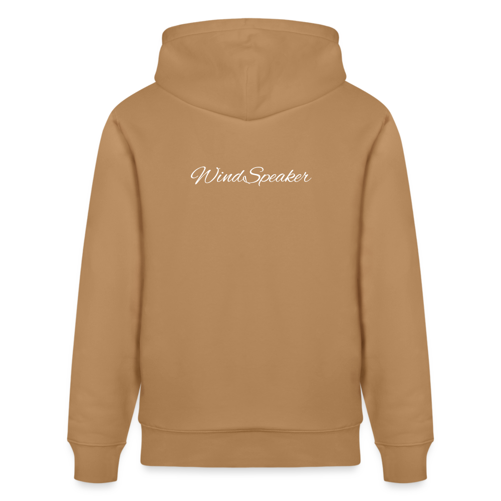 WindSpeaker Stanley/Stella CRUISER Unisex Organic Hoodie (2x White logo) - Latte