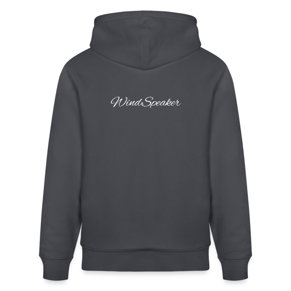 WindSpeaker Stanley/Stella CRUISER Unisex Organic Hoodie (2x White logo) - indigo blue