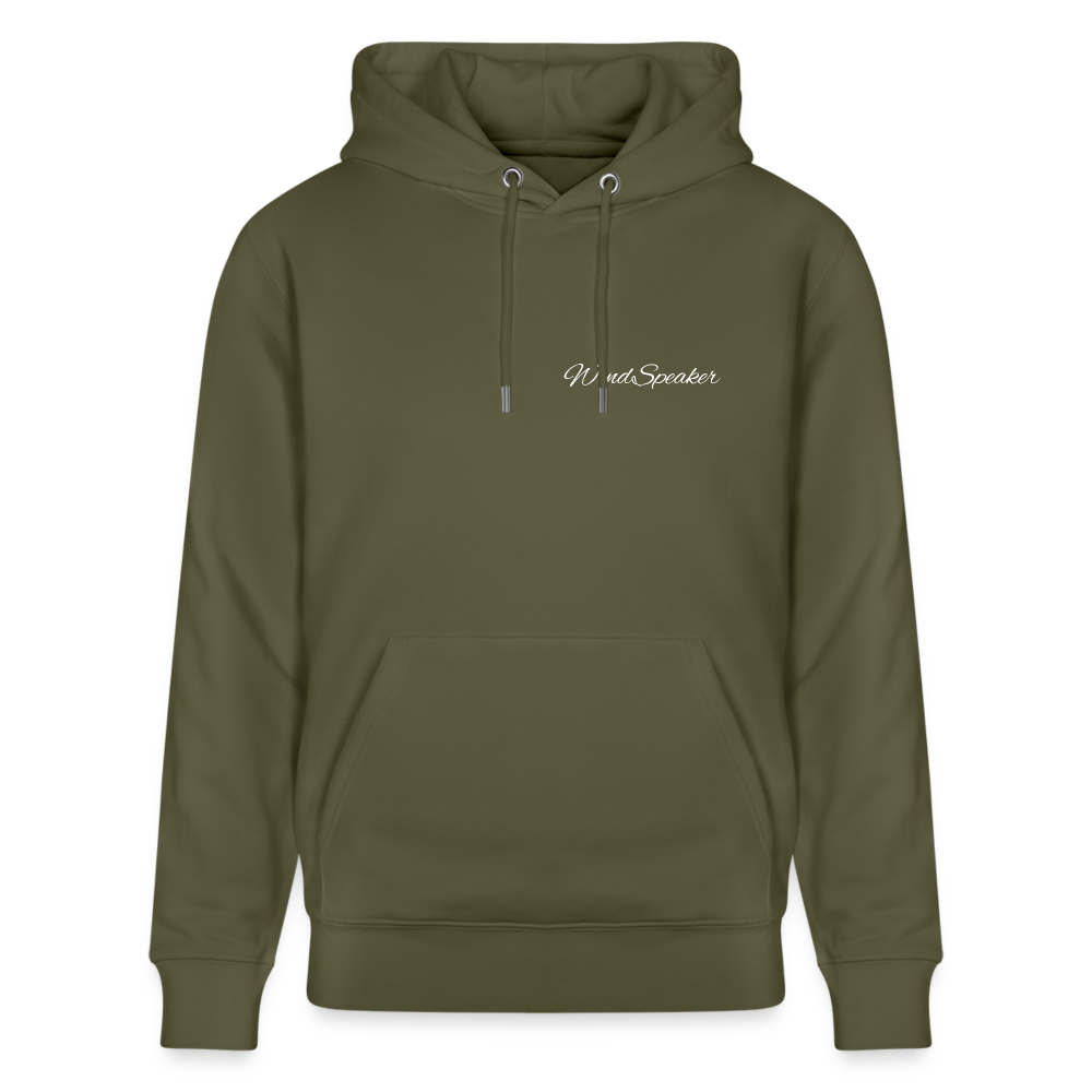 WindSpeaker Stanley/Stella CRUISER Unisex Organic Hoodie (2x White logo) - khaki green
