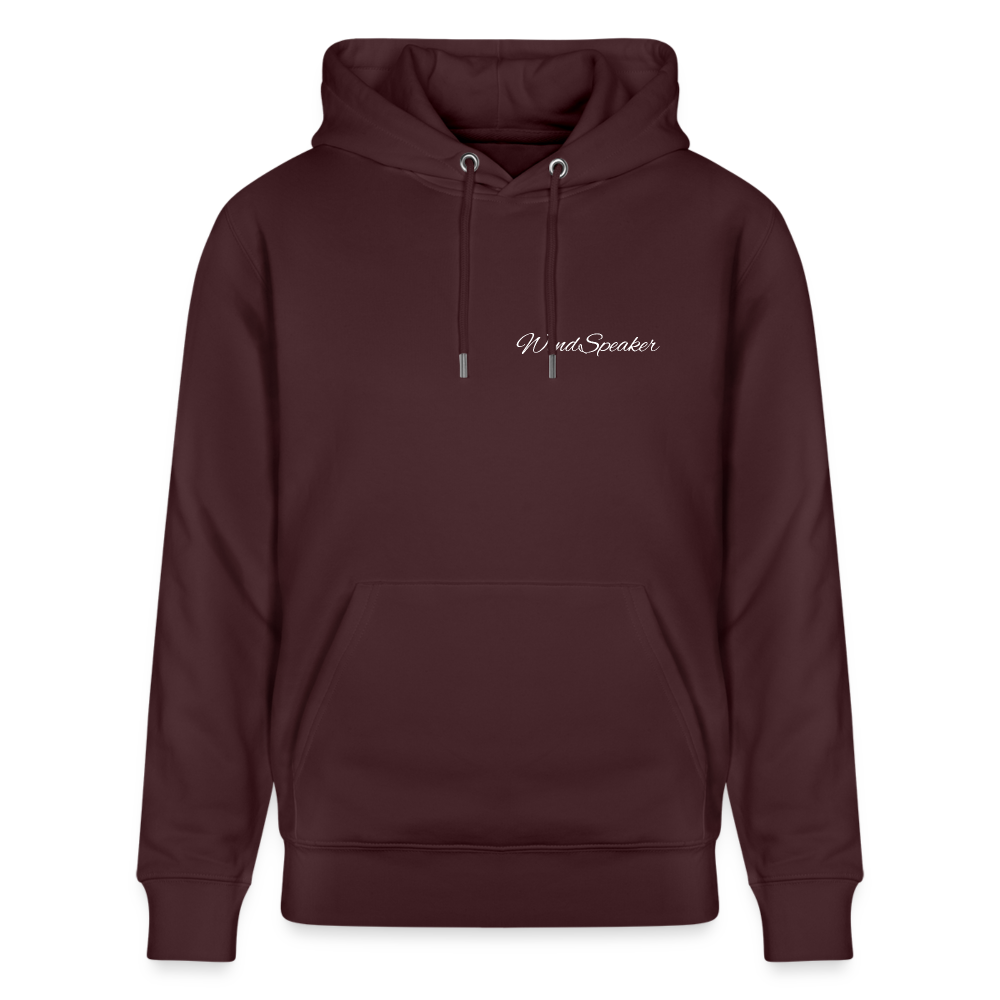 WindSpeaker Stanley/Stella CRUISER Unisex Organic Hoodie (2x White logo) - maroon