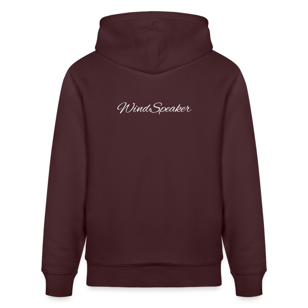 WindSpeaker Stanley/Stella CRUISER Unisex Organic Hoodie (2x White logo) - maroon