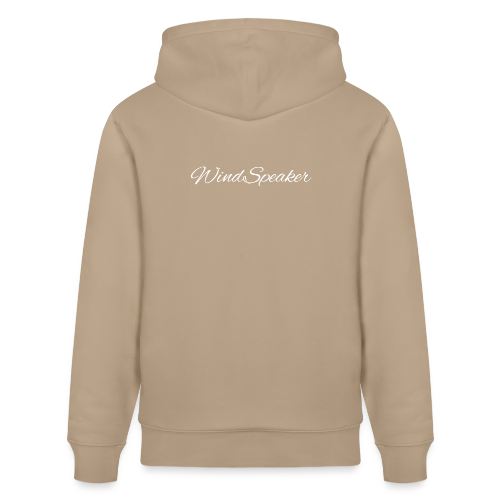 WindSpeaker Stanley/Stella CRUISER Unisex Organic Hoodie (2x White logo) - beige