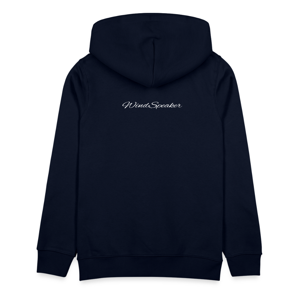 WindSpeaker Stanley/Stella CRUISER Unisex Organic Hoodie (2x White logo) - navy