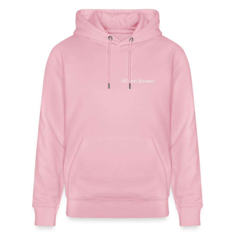 WindSpeaker Stanley/Stella CRUISER Unisex Organic Hoodie (2x White logo) - cotton pink