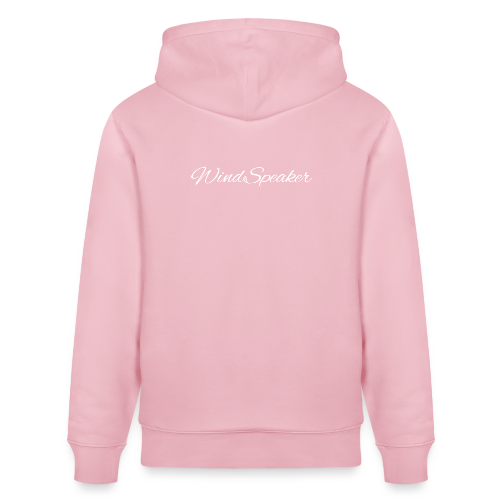 WindSpeaker Stanley/Stella CRUISER Unisex Organic Hoodie (2x White logo) - cotton pink