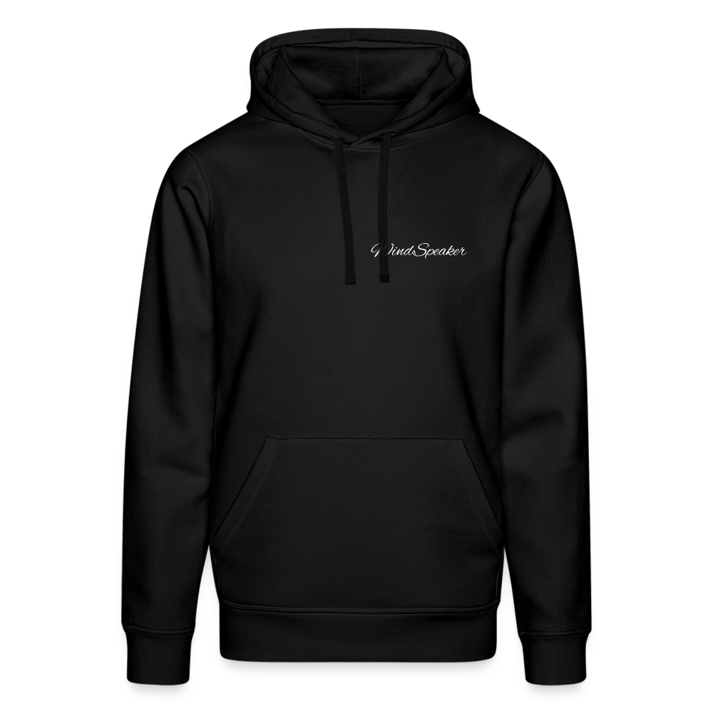 WindSpeaker Stanley/Stella DRUMMER Unisex Organic Hoodie (2x White logo) - black