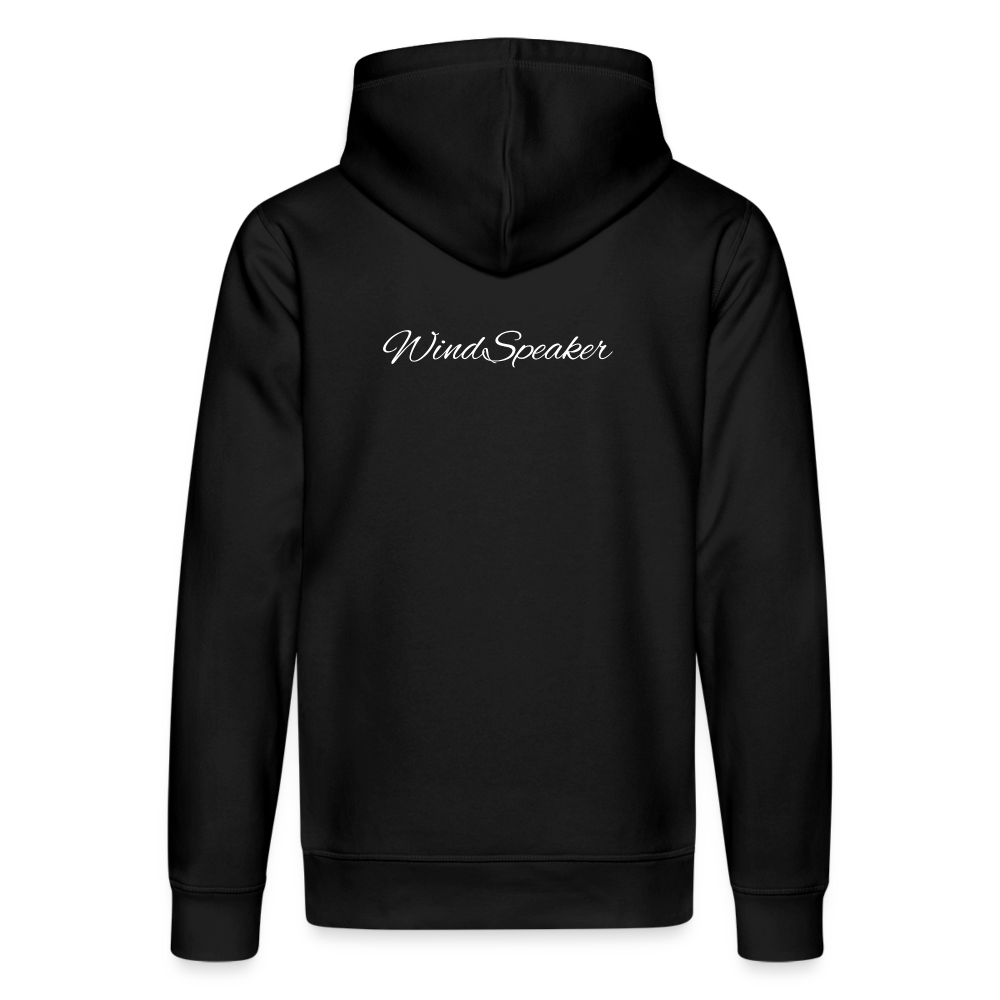 WindSpeaker Stanley/Stella DRUMMER Unisex Organic Hoodie (2x White logo) - black