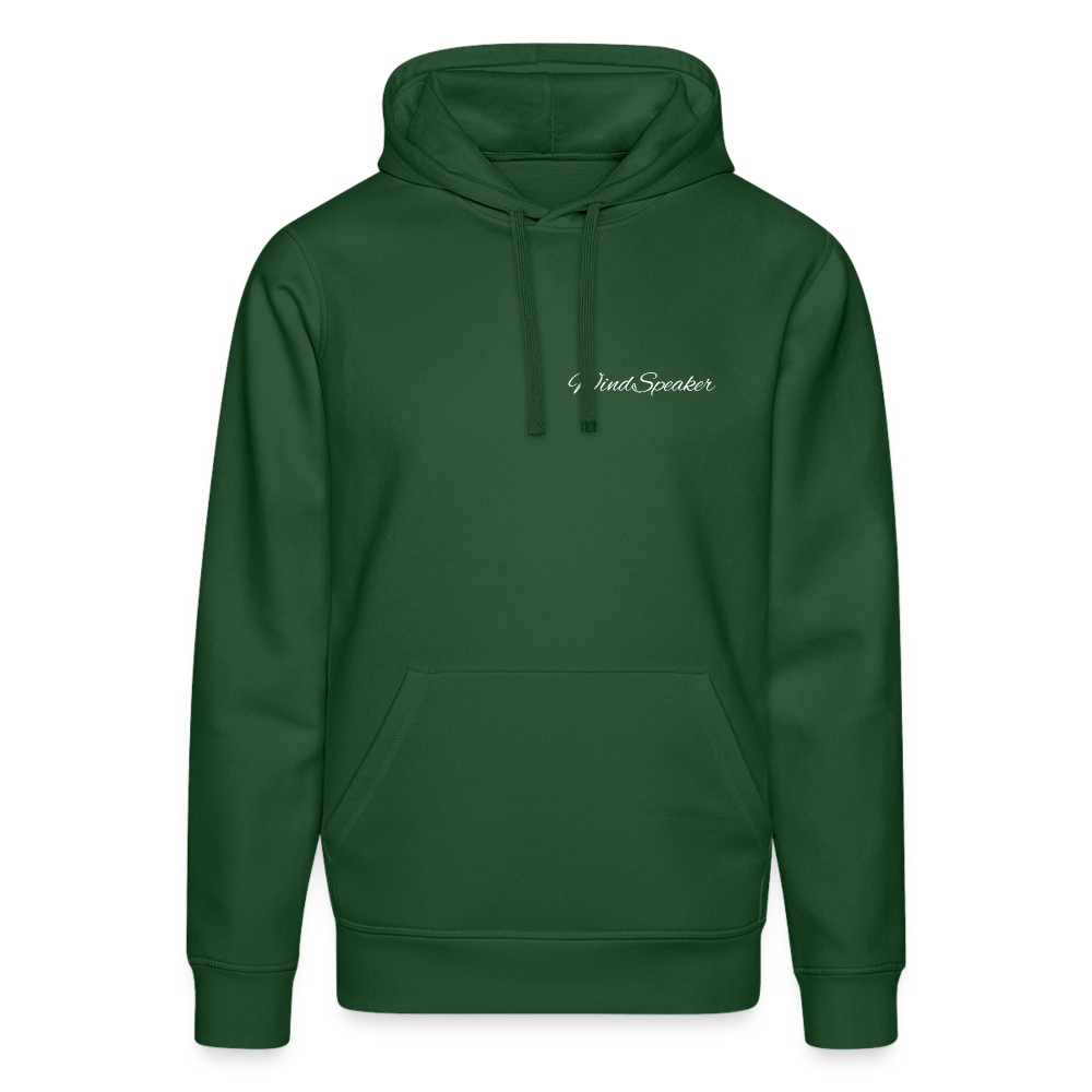 WindSpeaker Stanley/Stella DRUMMER Unisex Organic Hoodie (2x White logo) - bottle green