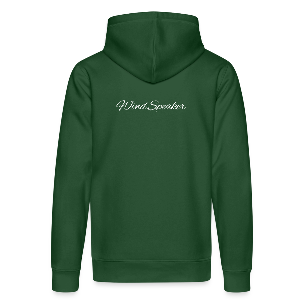 WindSpeaker Stanley/Stella DRUMMER Unisex Organic Hoodie (2x White logo) - bottle green
