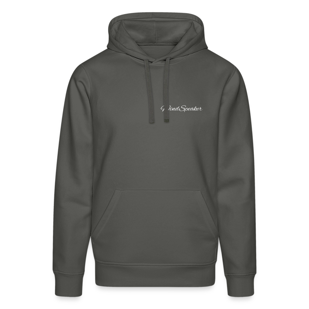 WindSpeaker Stanley/Stella DRUMMER Unisex Organic Hoodie (2x White logo) - anthracite