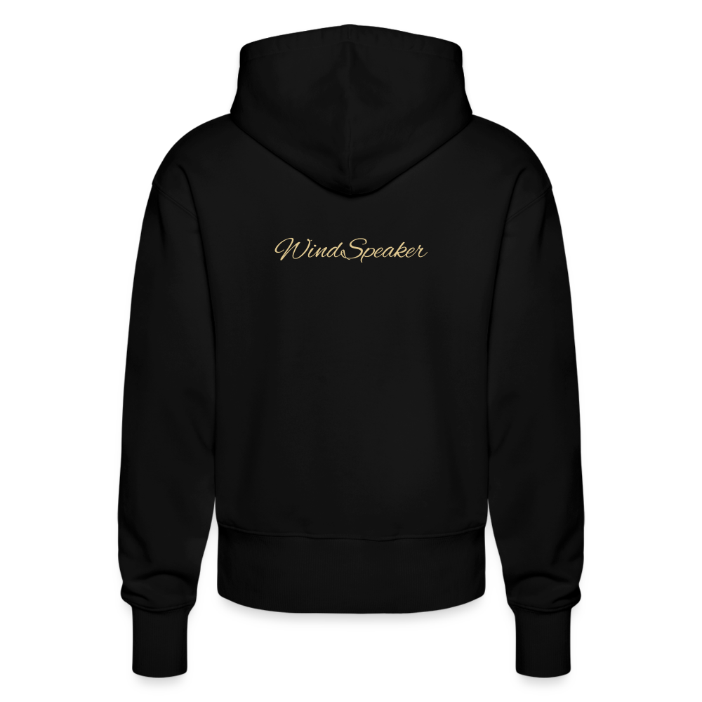 WindSpeaker Stanley/Stella SLAMMER Unisex Relaxed Fit Organic Hoodie (2x Gold logo) - black