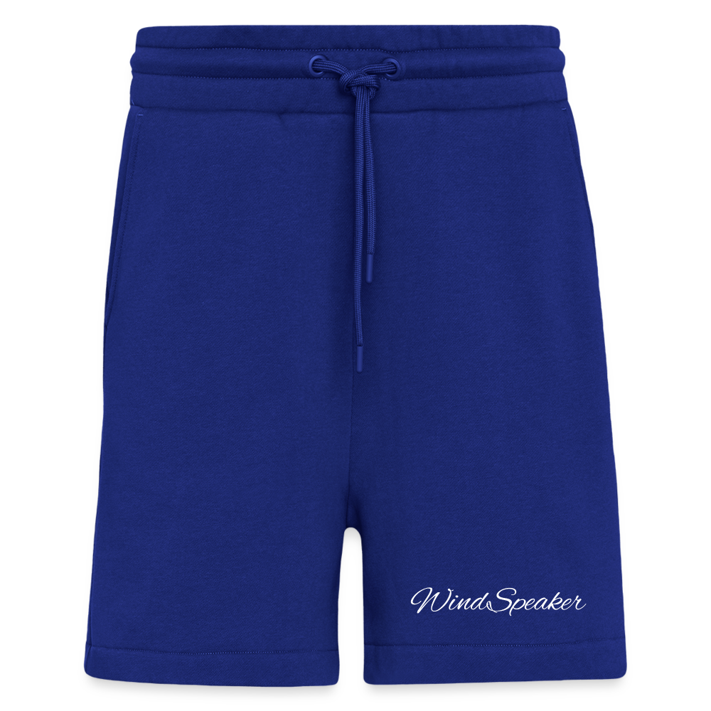 WindSpeaker Organic Relaxed Shorts Made in EU (white logo) - Iconic Blue