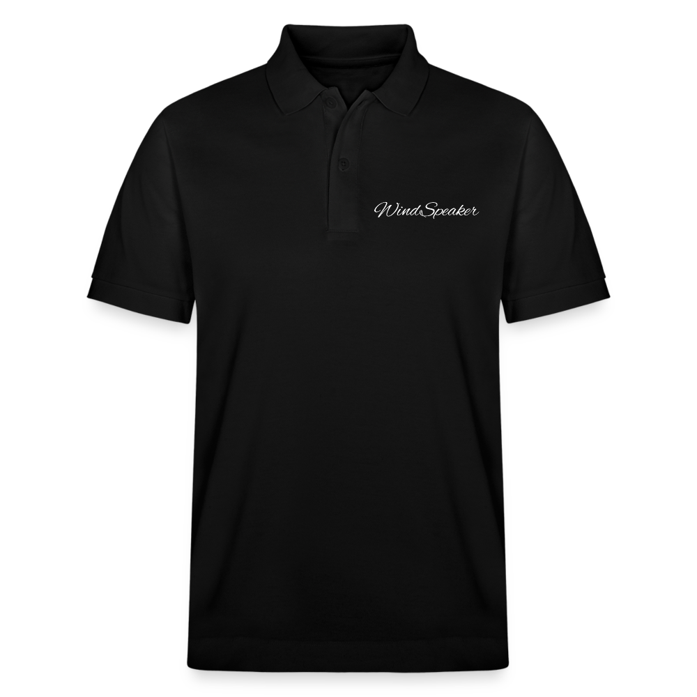 WindSpeaker Stanley/Stella PREPSTER Organic Unisex Polo Shirt (White logo) - black