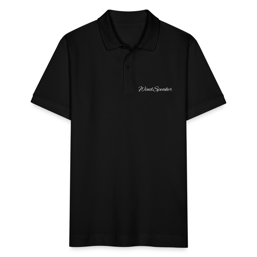 WindSpeaker Stanley/Stella PREPSTER Organic Unisex Polo Shirt (White logo) - black