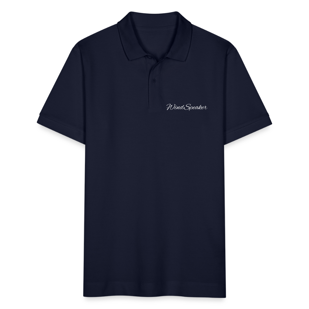 WindSpeaker Stanley/Stella PREPSTER Organic Unisex Polo Shirt (White logo) - navy