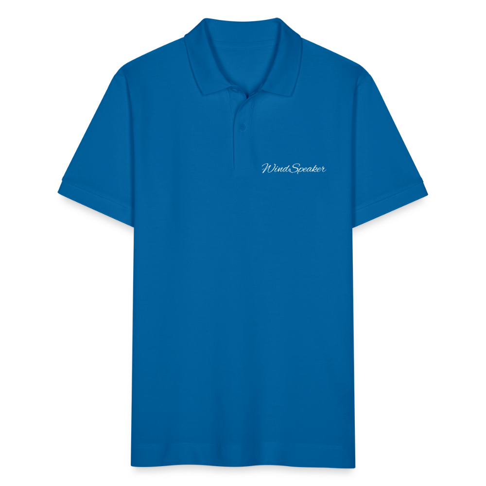 WindSpeaker Stanley/Stella PREPSTER Organic Unisex Polo Shirt (White logo) - royal blue