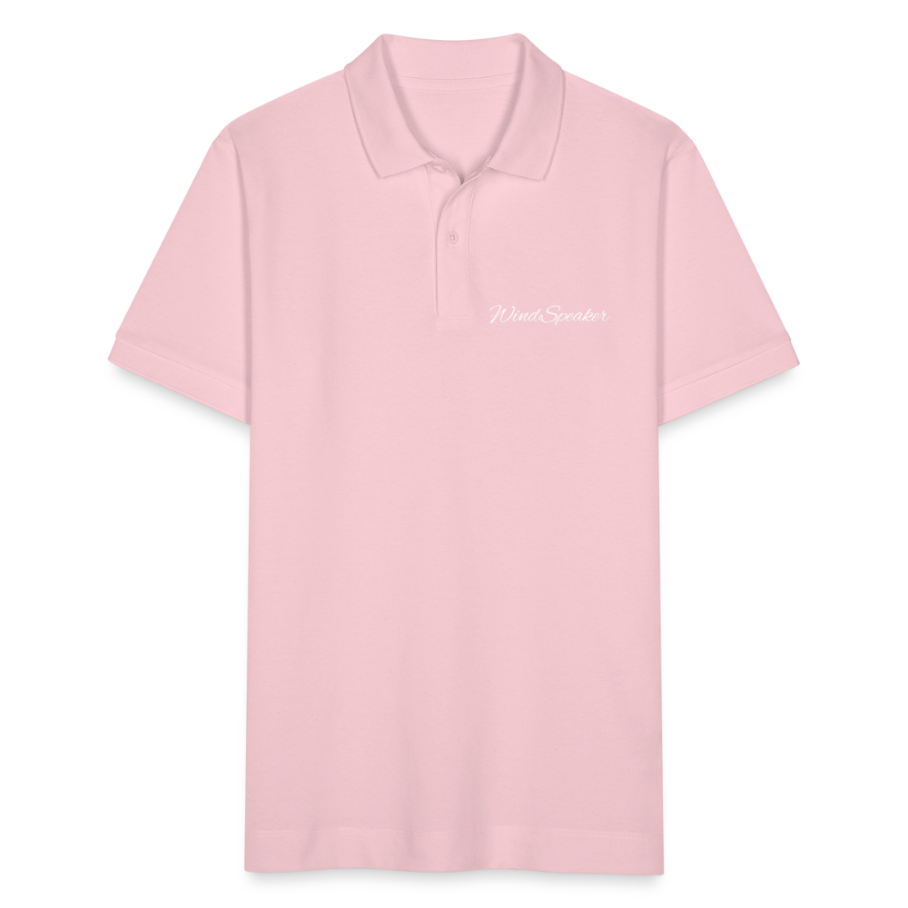 WindSpeaker Stanley/Stella PREPSTER Organic Unisex Polo Shirt (White logo) - cotton pink