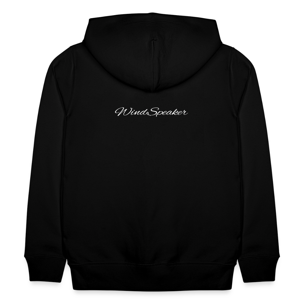 WindSpeaker Stanley/Stella CULTIVATOR Unisex Organic Hooded Jacket (white logo) - black