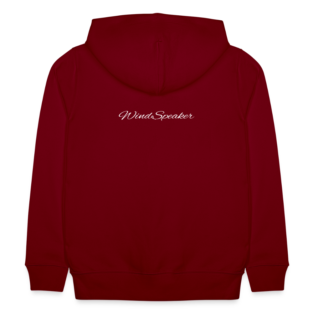 WindSpeaker Stanley/Stella CULTIVATOR Unisex Organic Hooded Jacket (white logo) - burgundy