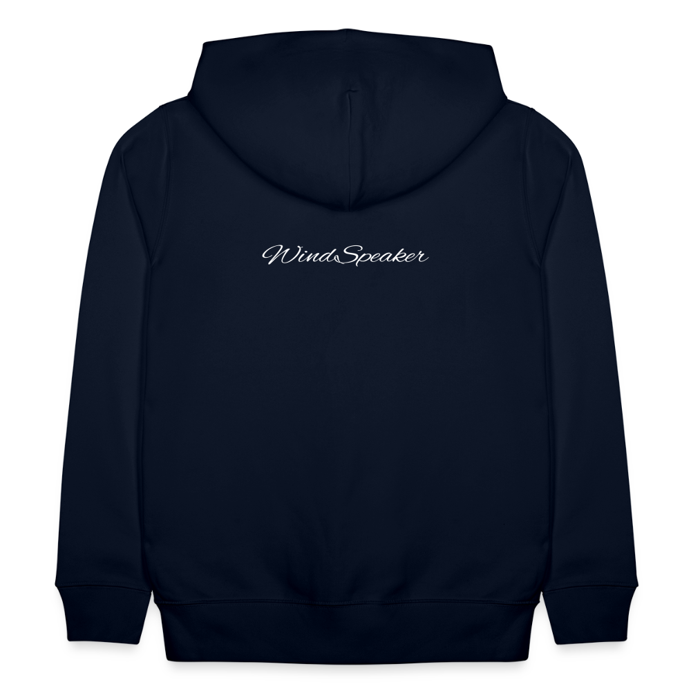 WindSpeaker Stanley/Stella CULTIVATOR Unisex Organic Hooded Jacket (white logo) - navy