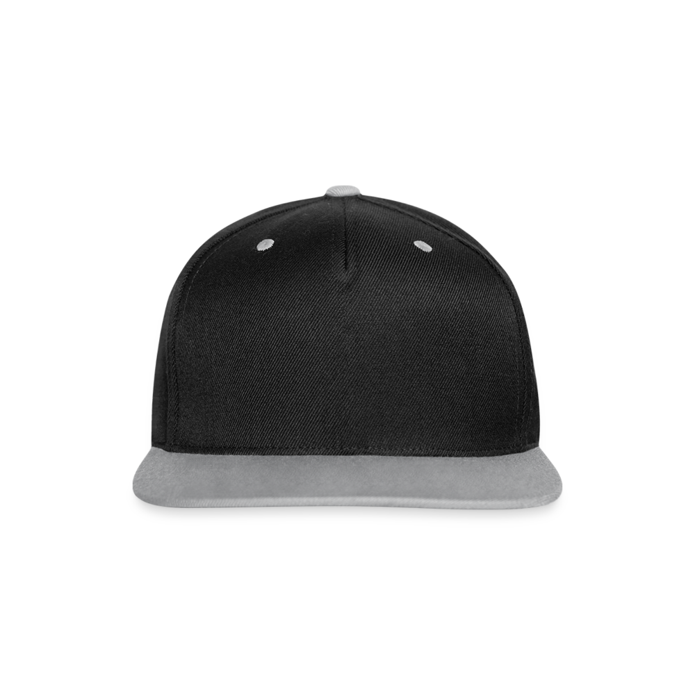 Badenstock Contrast Snapback Cap white logo on side - black/grey