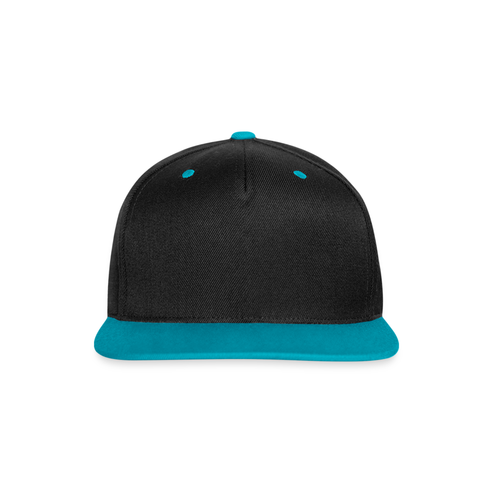 Badenstock Contrast Snapback Cap white logo on side - black/teal