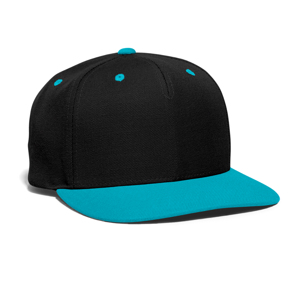 Badenstock Contrast Snapback Cap white logo on side - black/teal