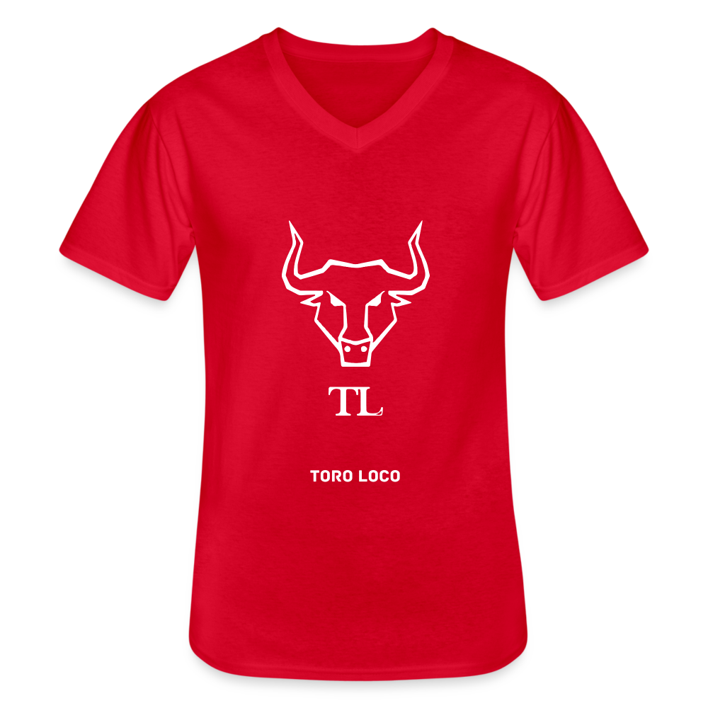 Toro Loco Men's V-Neck T-Shirt - red