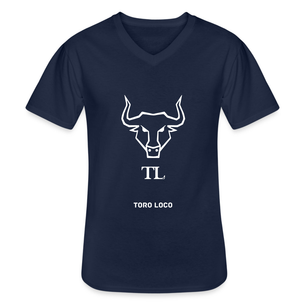 Toro Loco Men's V-Neck T-Shirt - navy