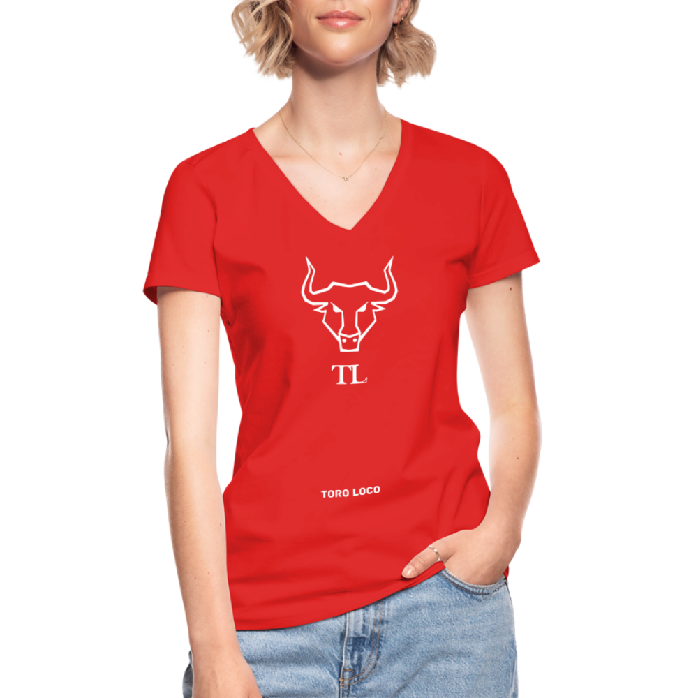 Toro Loco Classic Women’s V-Neck T-Shirt - red