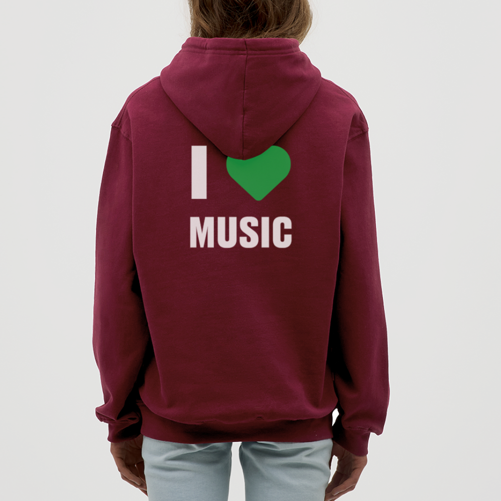 Badenstock - I love music - Unisex Hoodie - bordeaux