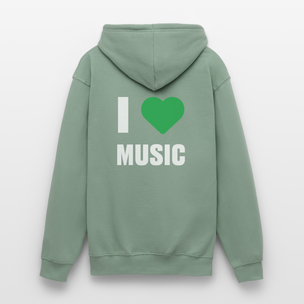 Badenstock - I love music - Unisex Hoodie - steel green